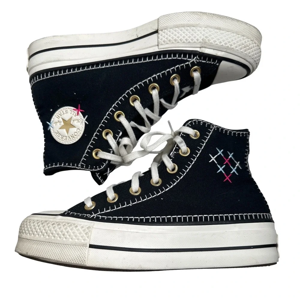 Converse Chuck Taylor All Star LIFT HI Crafted‎ Stitching Women's 6 A08731C
